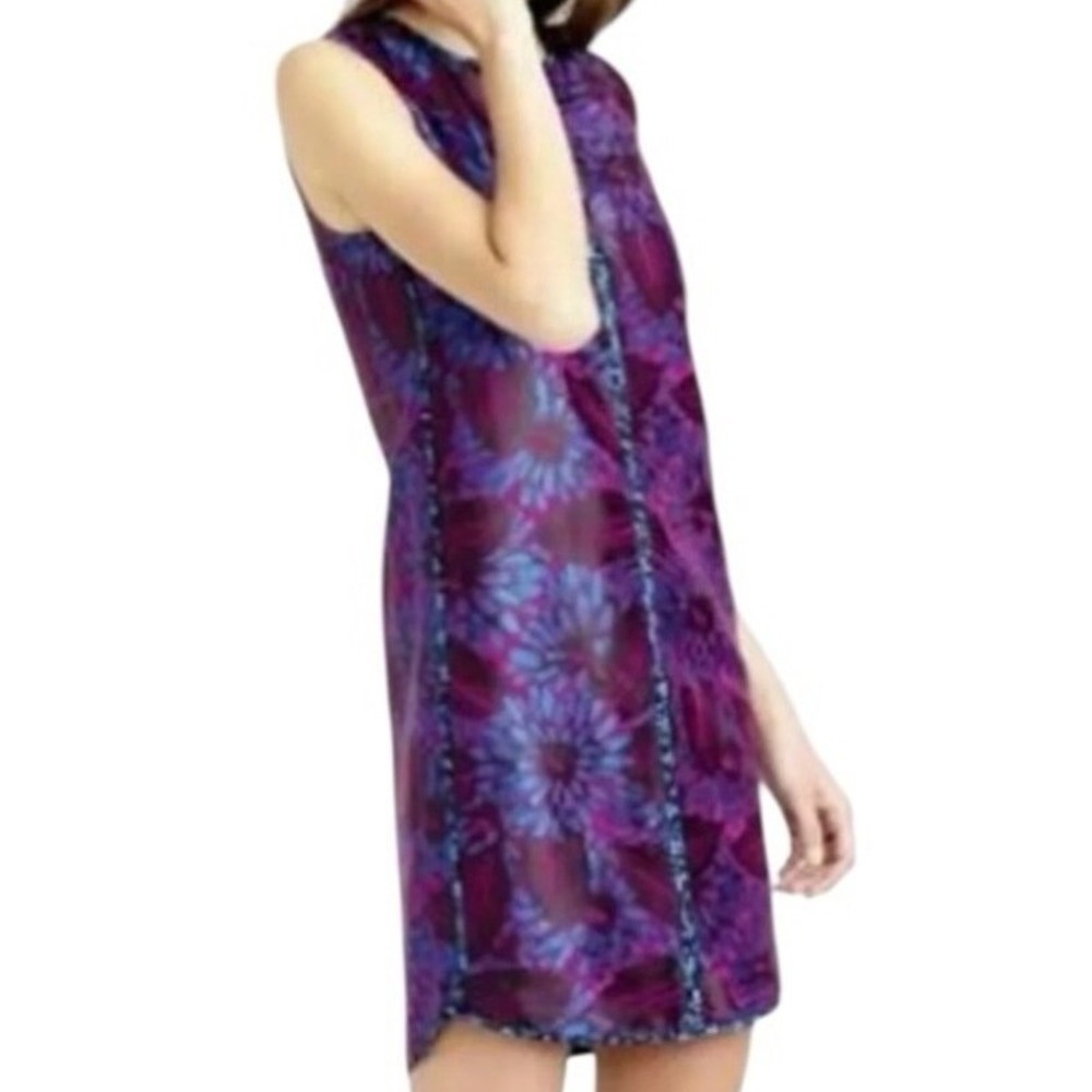 NWT J Crew Womens Sleeveless Midnight Floral Jacquard Shift Dress Sz 0 Cocktail